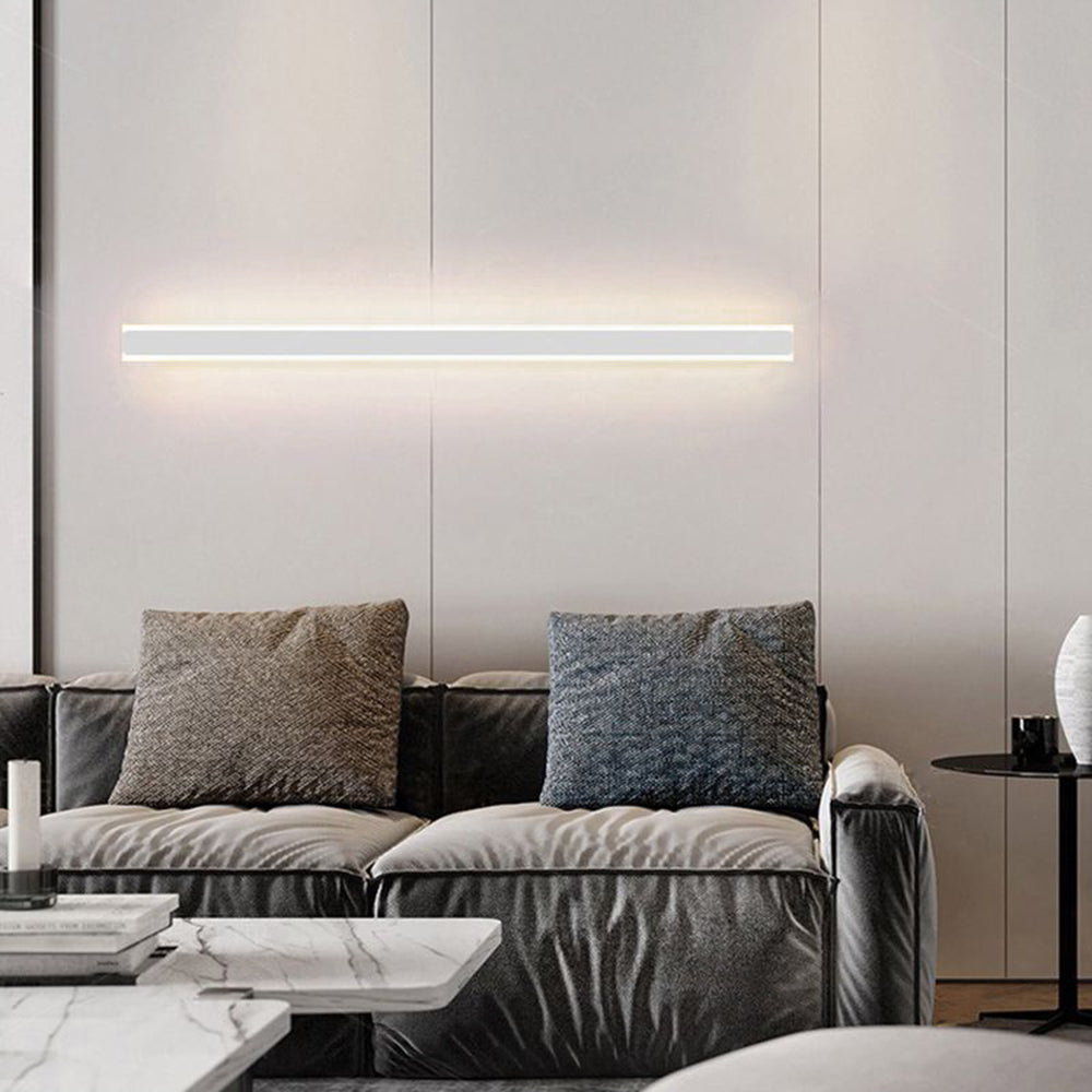 Modern Minimalist Linear Wall Lamp – Metal Lighting in Gold, Black, or White