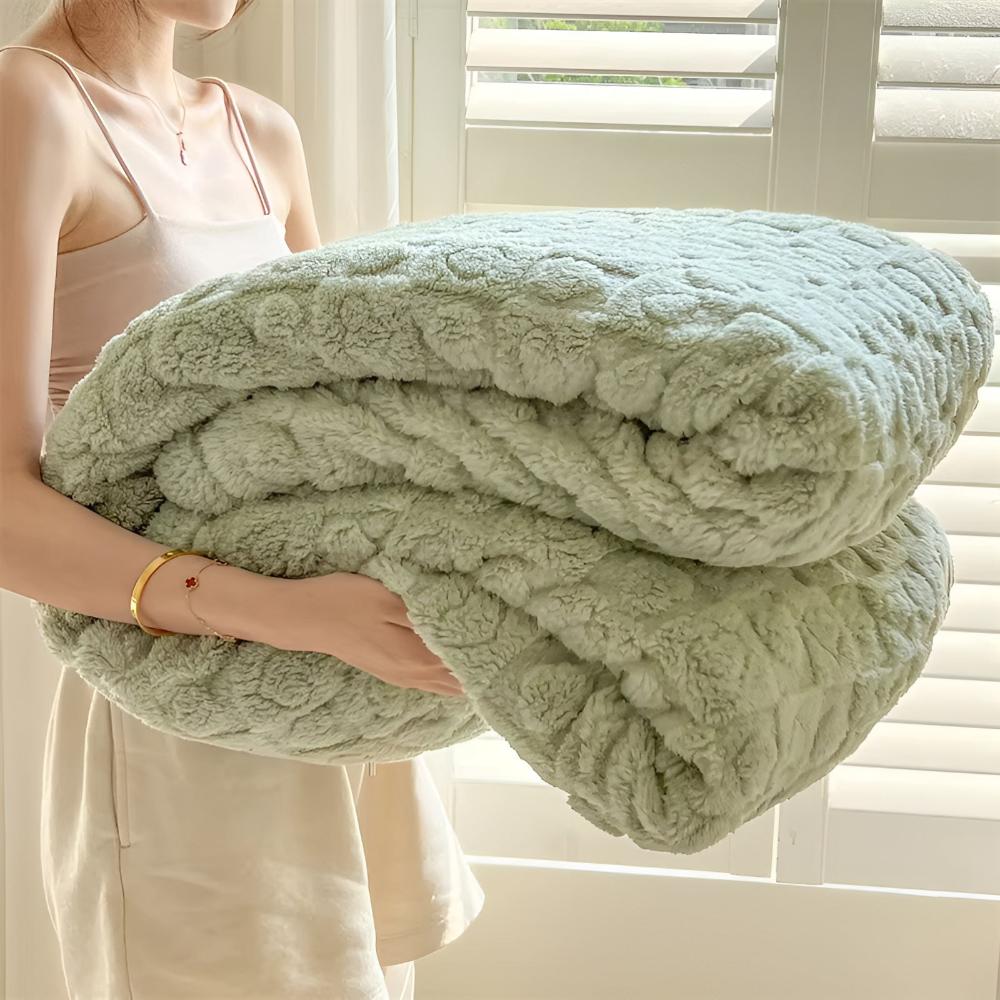 Ultra-Soft Sherpa Fleece Blanket – Cloud Warmth Cozy Comfort Throw - Atelier Dubois Paris