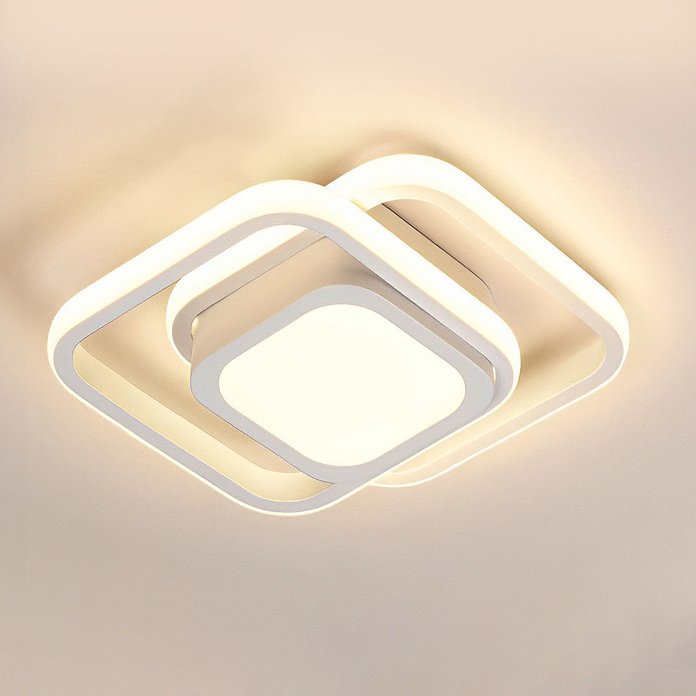 Dual Halo LED Ceiling Light | Minimalist Hallway Lighting