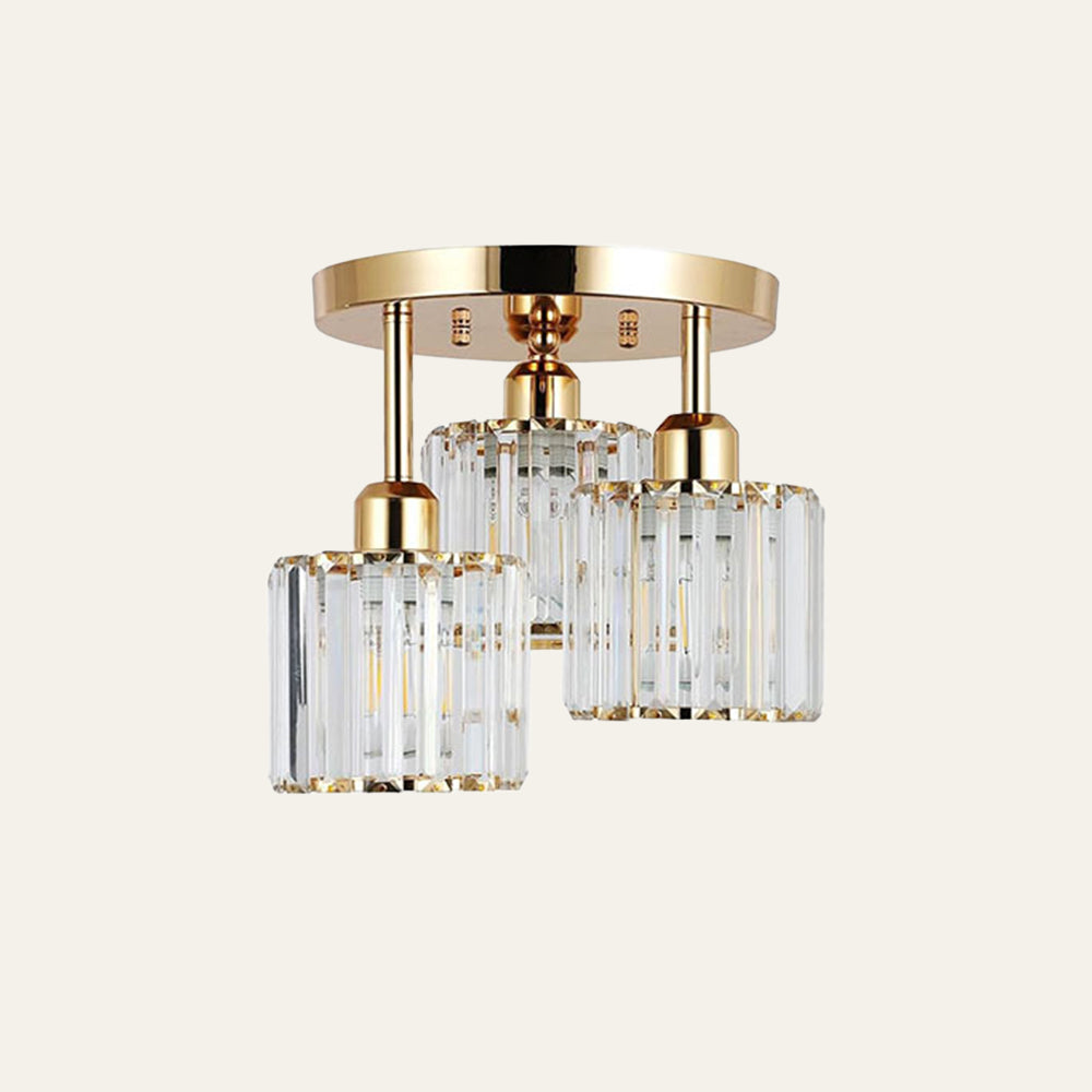 Elegant Modern Crystal Ceiling Lights – Semi-Recessed Design