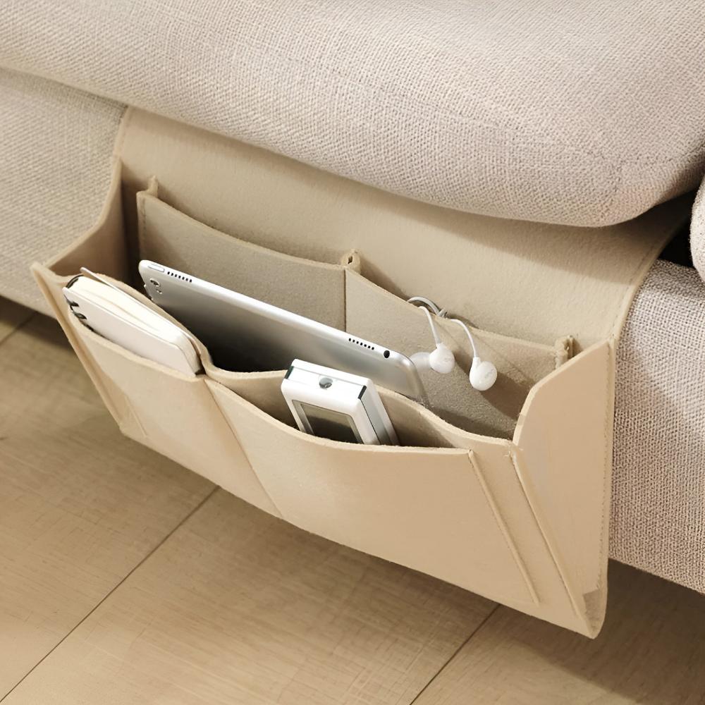 Multi-Pocket Bedside Organizer | Functional Nightstand Storage