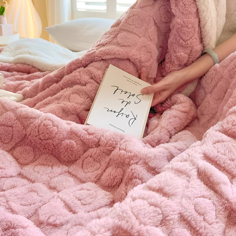 Ultra-Soft Sherpa Fleece Blanket – Cloud Warmth Cozy Comfort Throw - Atelier Dubois Paris