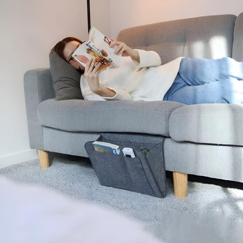Multi-Pocket Bedside Organizer | Functional Nightstand Storage