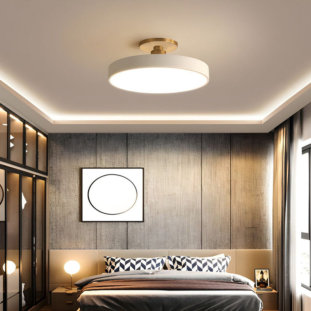 Modern Circular LED Ceiling Lamp – Semi-Flush Design - Atelier Dubois Paris
