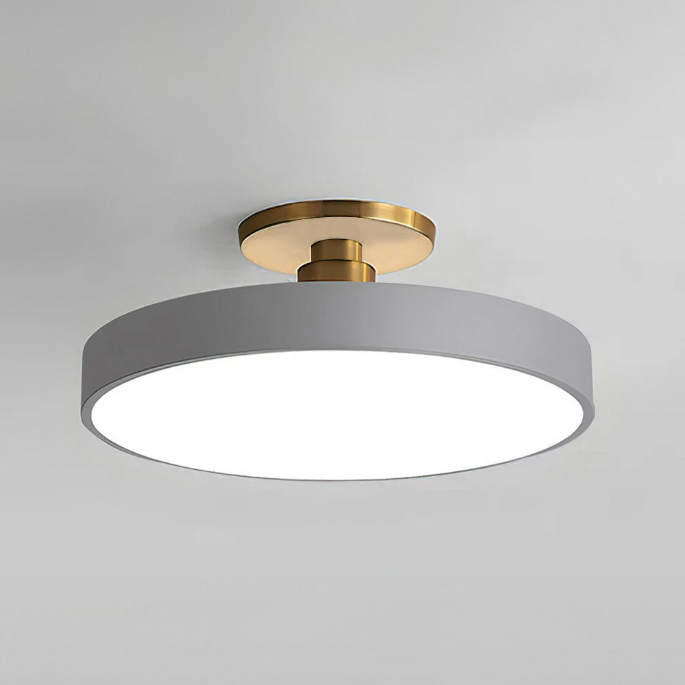 Modern Circular LED Ceiling Lamp – Semi-Flush Design - Atelier Dubois Paris