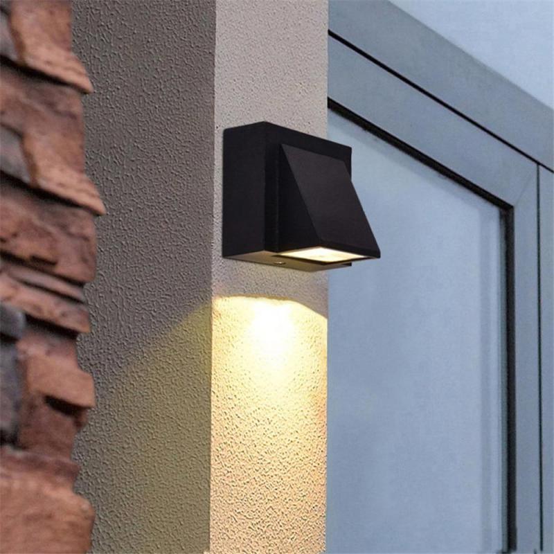 Contemporary Black Metal LED Outdoor Wall Light