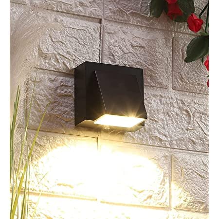 Contemporary Black Metal LED Outdoor Wall Light