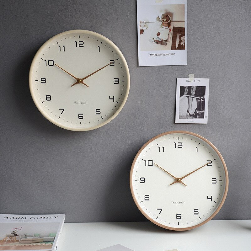 Wooden Wall Clock – NordicGlow Scandinavian Style for Modern Home Decor