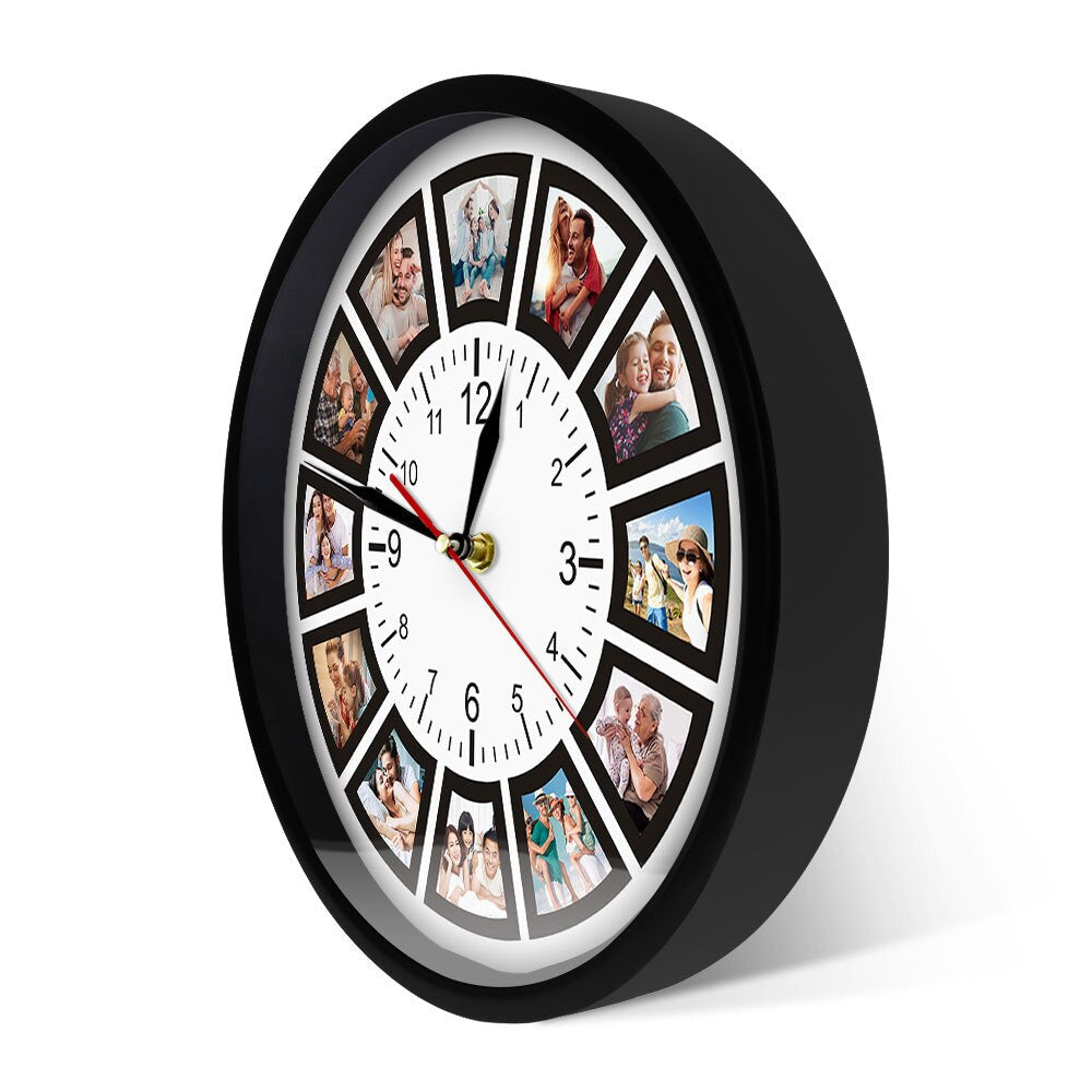 Photo Collage Wall Clock with Custom Frame – Perfect Personalized Gift