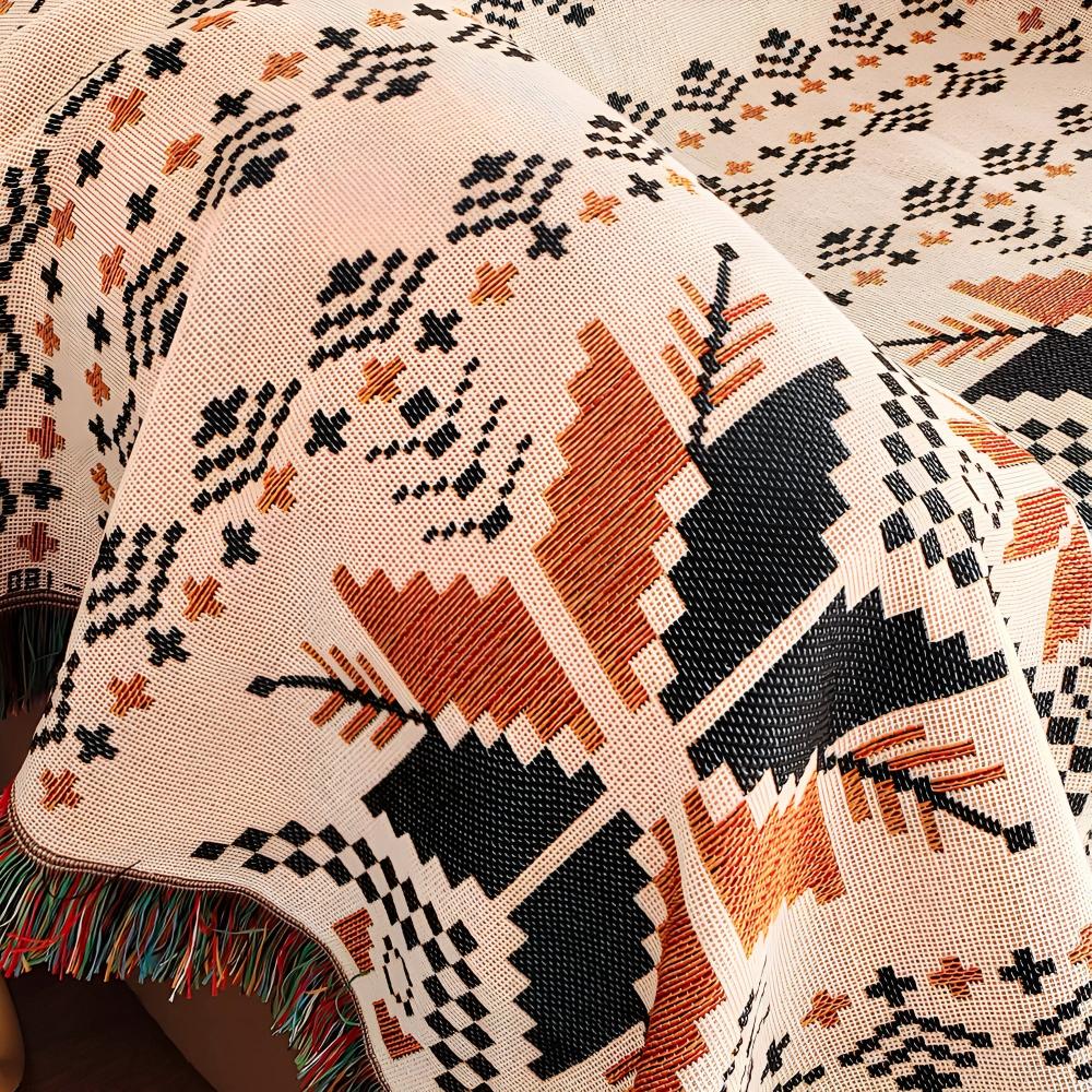 Patterned Boho Picnic Mat – Moroccan Style Outdoor Blanket