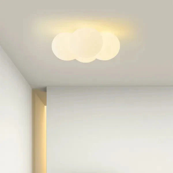 Sleek Modern Ceiling Light with Unique Cloud Hardware Accents