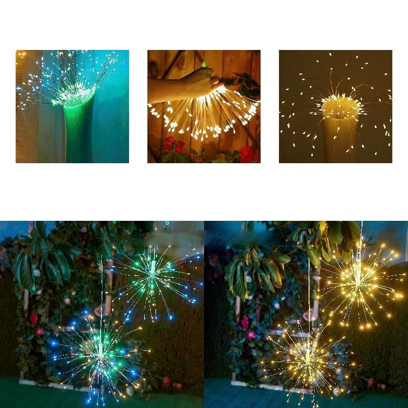 Firework LED Starburst Copper Wire Lights | Festive Christmas Light