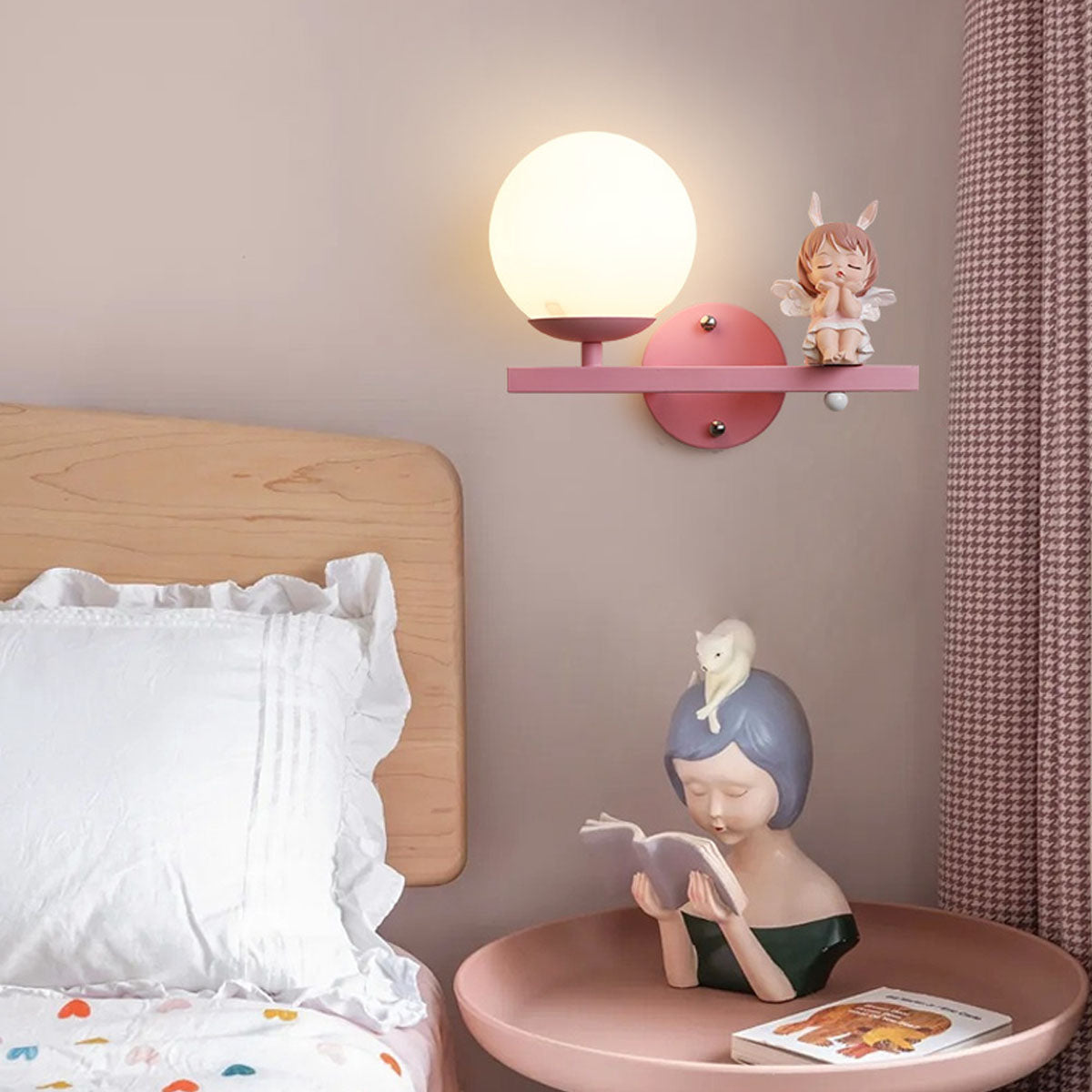 Contemporary Whimsical Wall Lamp – Metal and Glass LED Fixture