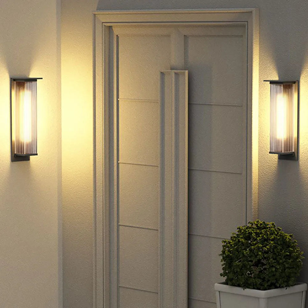 Black Rectangular LED Wall Light for Outdoor and Indoor Use