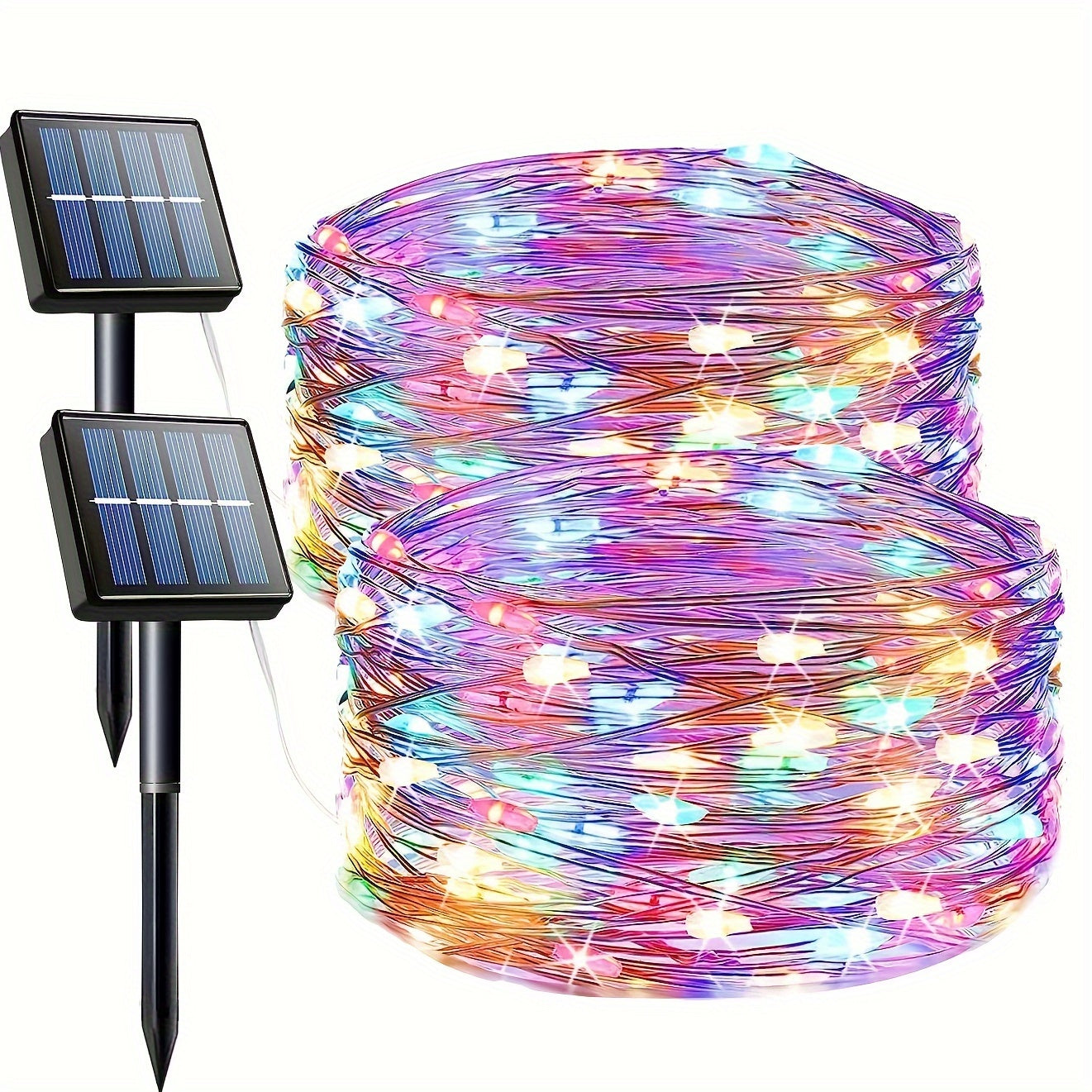 Solar-Powered Red Fairy Lights – Outdoor Waterproof String Lights for Garden & Patio