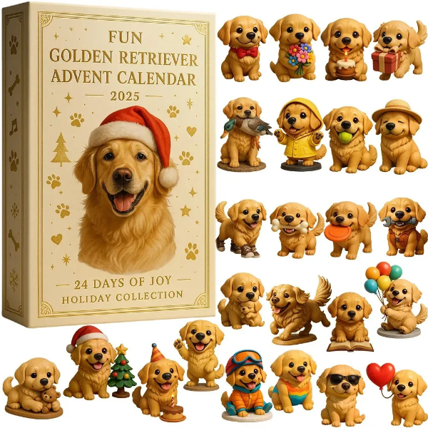 Golden Retriever Advent Calendar 2025 – 24 Cute Dog Gifts for Christmas