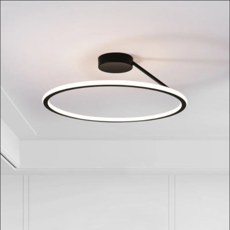 Modern Nordic LED Ring Ceiling Light | Geometric Circular Flush Mount Lamp
