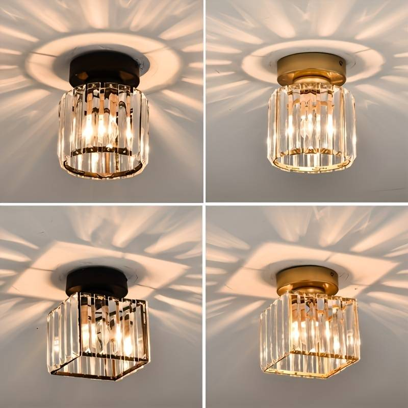 Modern Flush Mount Ceiling Light – 1-Light Hallway Fixture