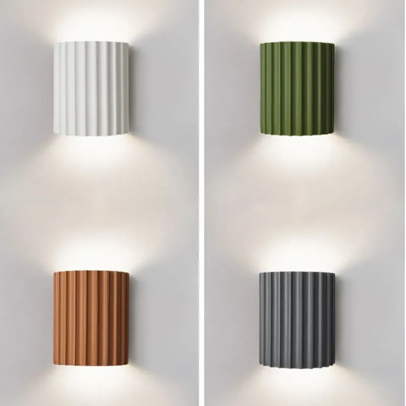 Colourful Resin Wall Light – Contemporary Half-Round Design