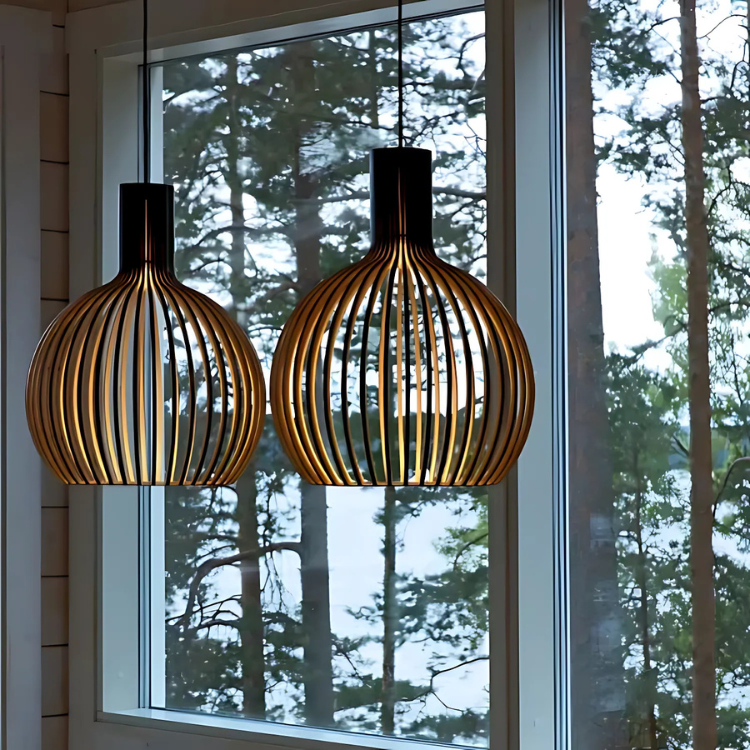 Organic Bamboo Pendant Light for Modern Interiors