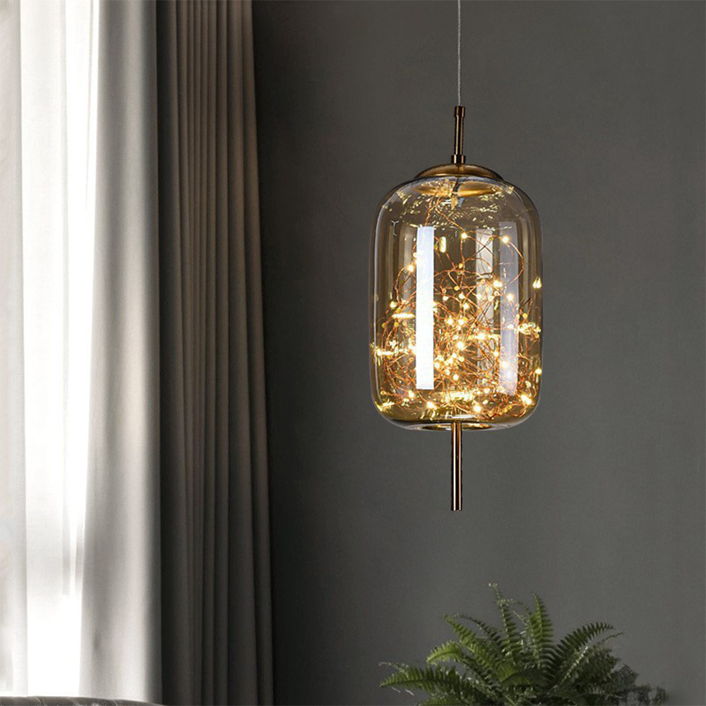 Crystal-Accented LED Ceiling Lamp – Contemporary Style