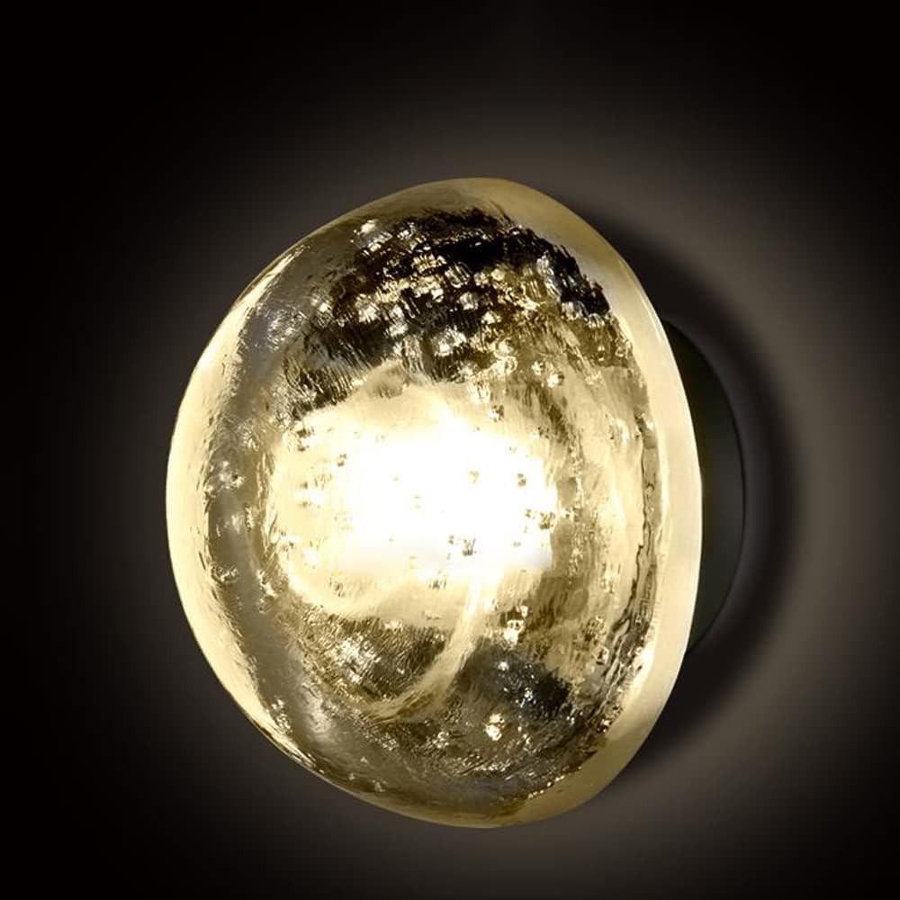 Modern Transparent Semi-Circular Outdoor Wall Light – IP65 Glass Fixture