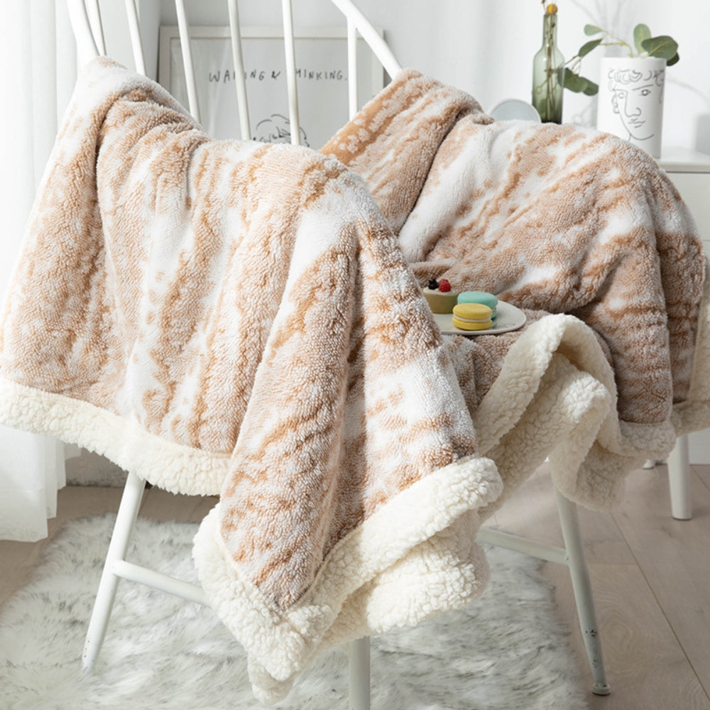 Elegant Seraphina Velvet Sherpa Blanket