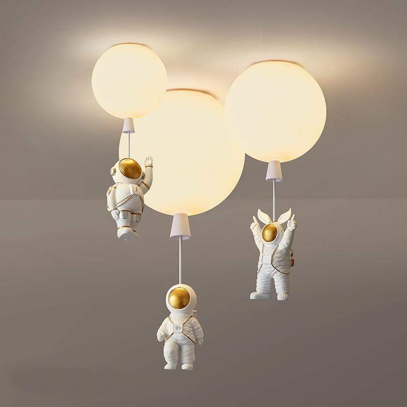 Astronaut Balloon Flush Mount Ceiling Light – Kids’ Room Lighting