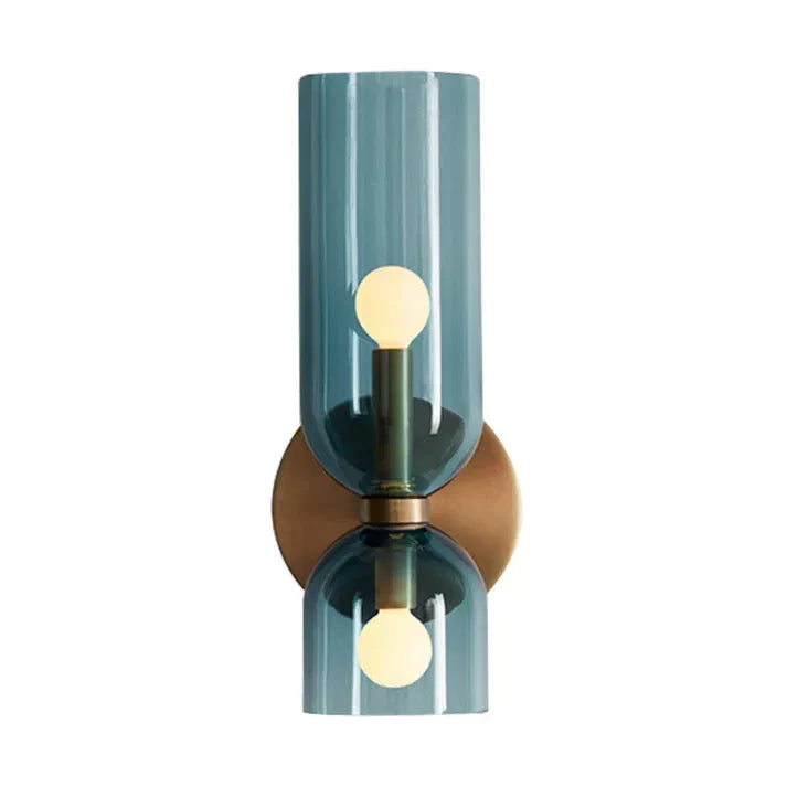 Modern Glass Wall Lamp with Dual LED Heads