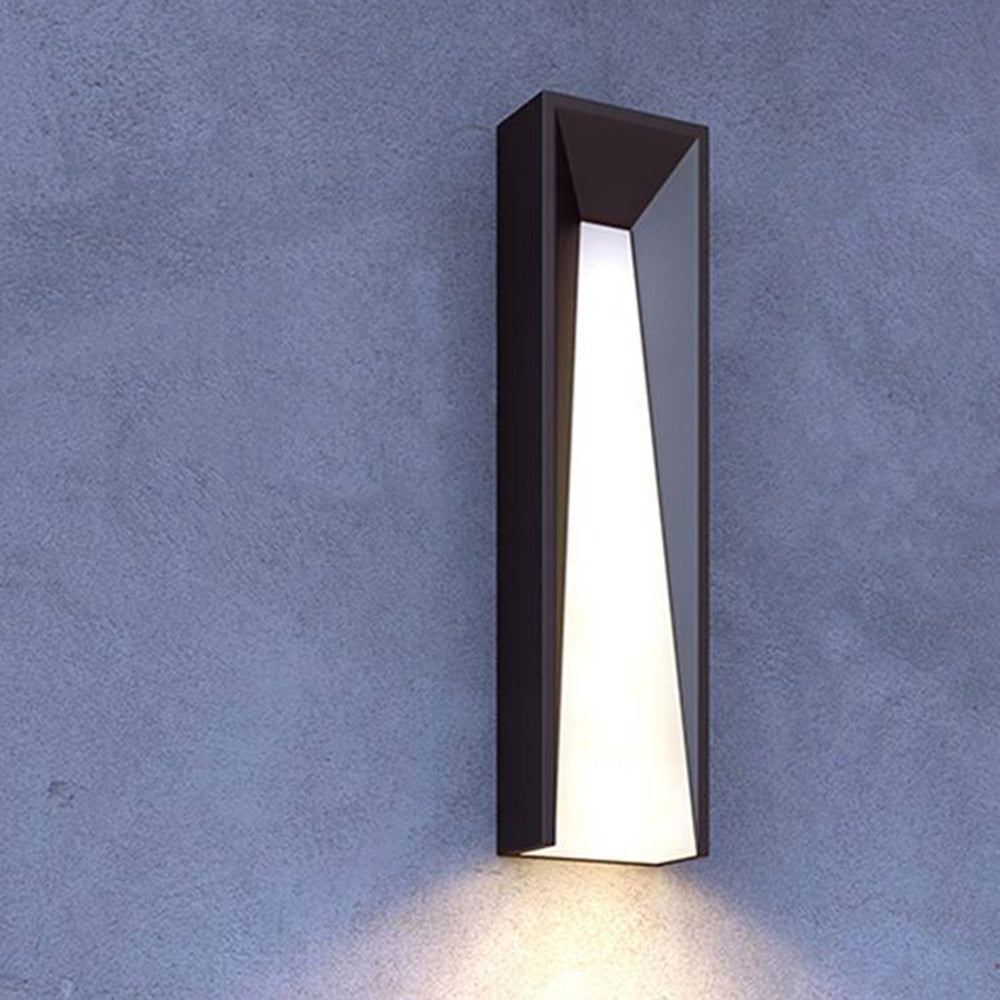 Modern Metal Outdoor Wall Light – Rectangular LED Light, IP65 Rated