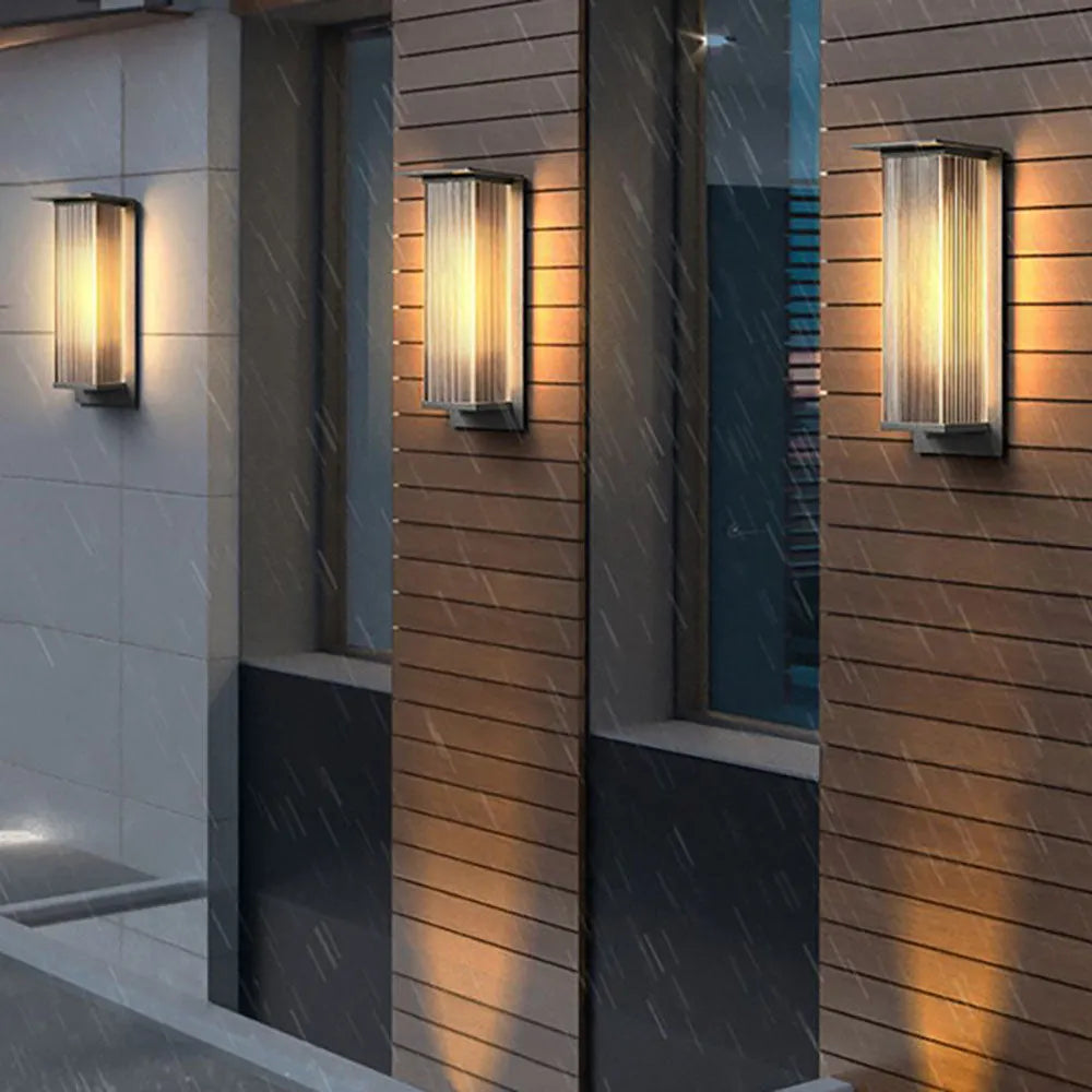 Black Rectangular LED Wall Light for Outdoor and Indoor Use