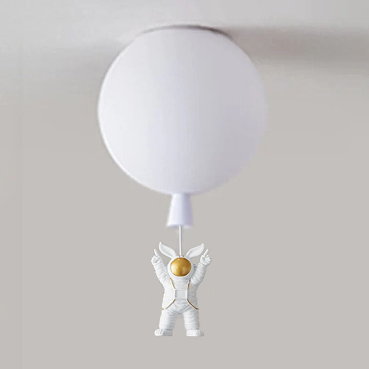 Astronaut Balloon Flush Mount Ceiling Light – Kids’ Room Lighting