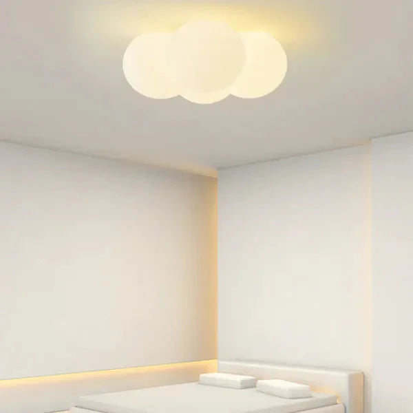 Sleek Modern Ceiling Light with Unique Cloud Hardware Accents