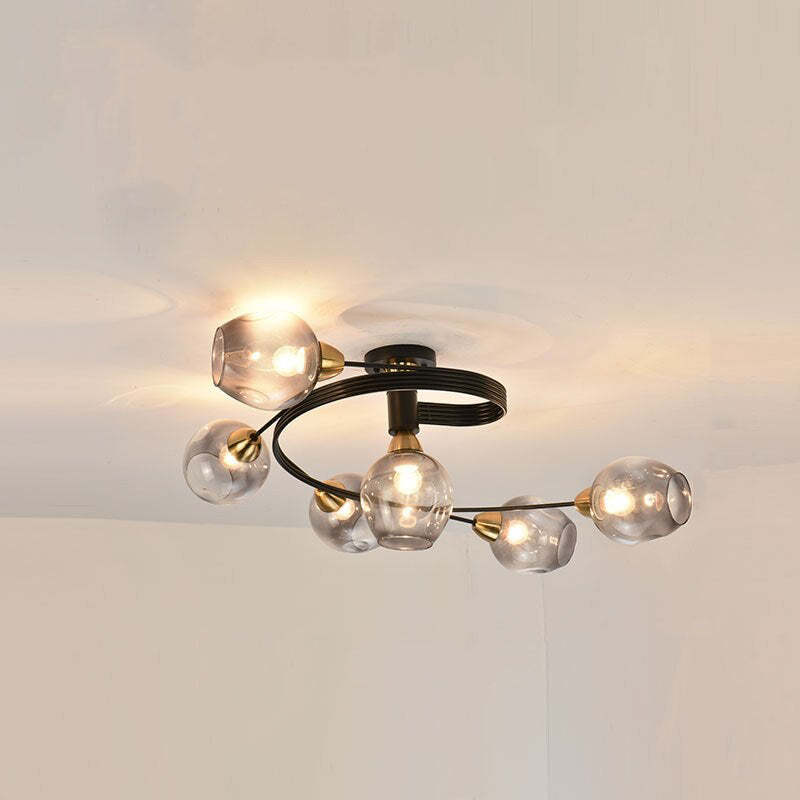 Stylish Glass Ceiling Fixture – Flush Mount Ceiling Light