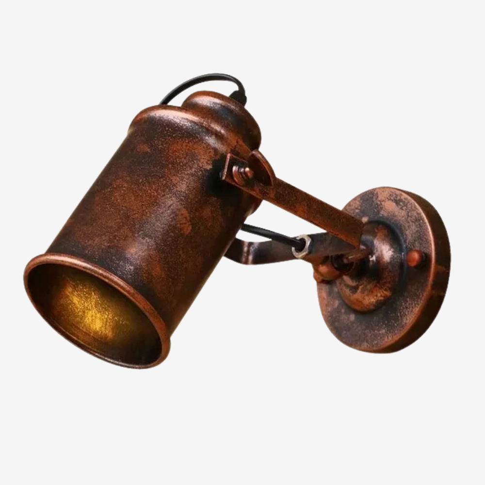 Indoor Industrial Wall Lamp – Adjustable Spotlight Head