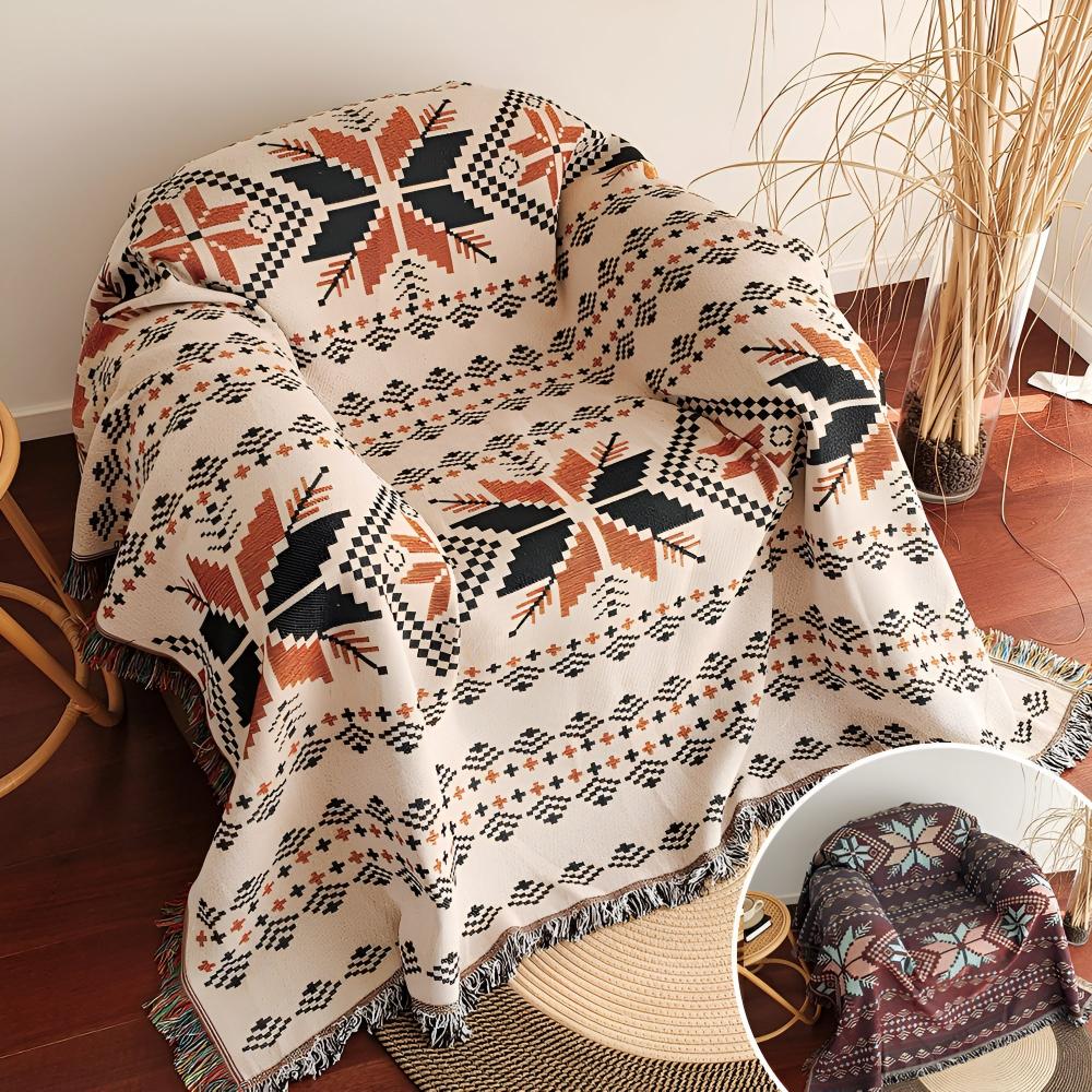 Patterned Boho Picnic Mat – Moroccan Style Outdoor Blanket
