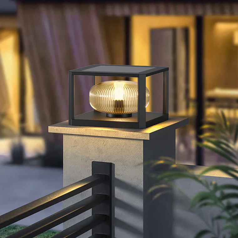 Outdoor Solar Pillar Lamp – LED Light Fixture