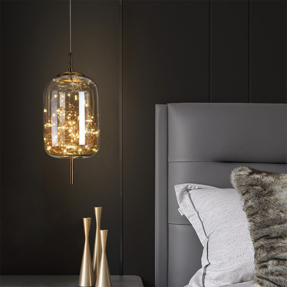 Crystal-Accented LED Ceiling Lamp – Contemporary Style