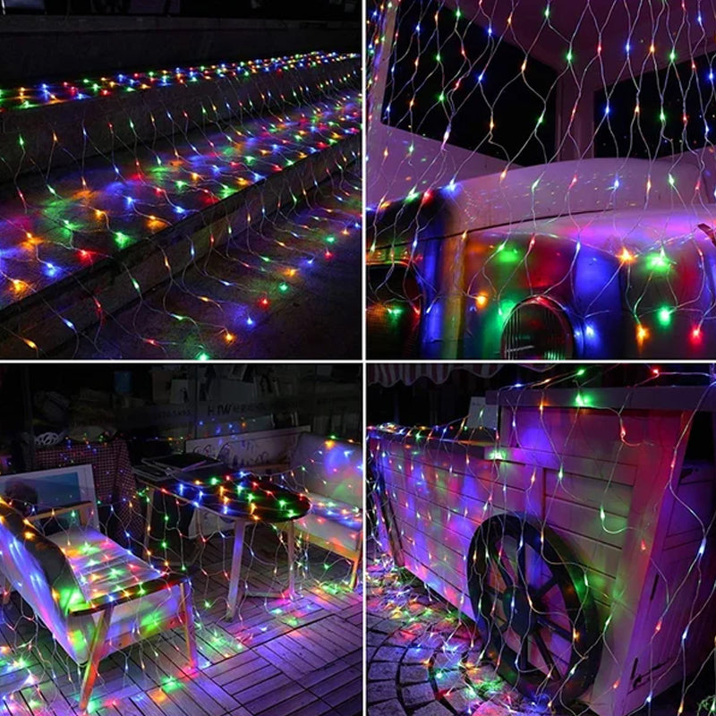 Solar-Powered Fishing Net Light | LED Glow Christmas Light
