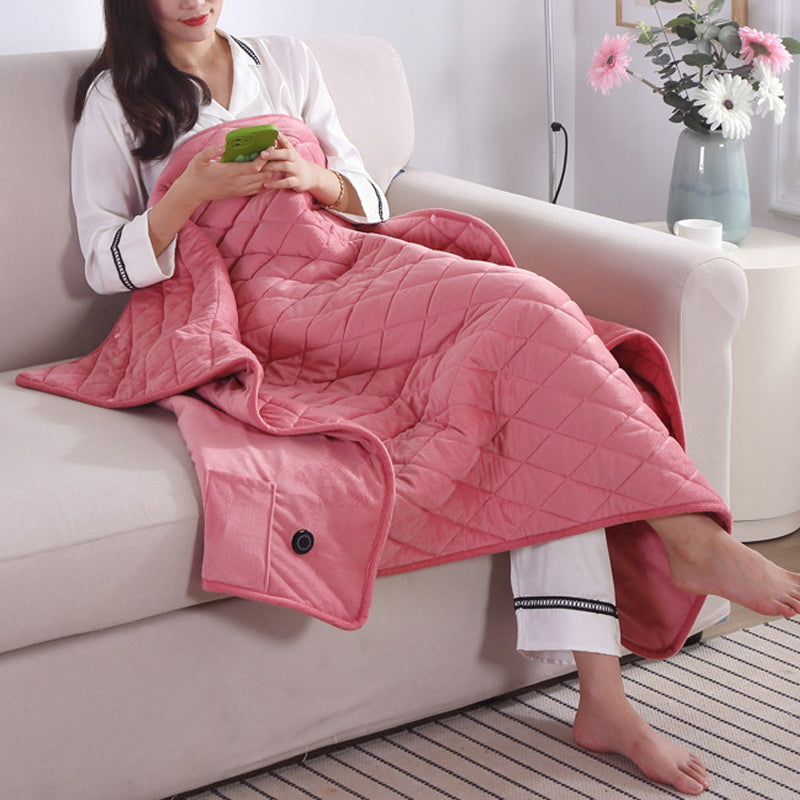 USB Portable Heated Blanket | Smooth Cozy Wrap | 3 Heat Settings