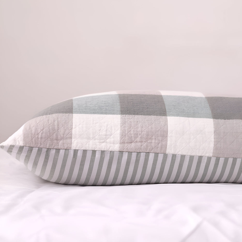 Soft Cotton Pillowcase – Timeless Stripes and Checks Pattern
