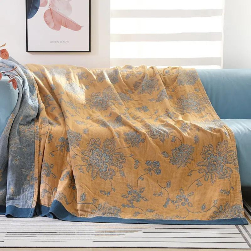 Decorative Throw Blanket – Floral Motif