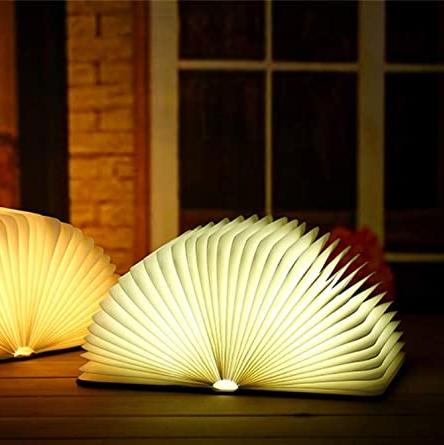 Wooden Enchanted Book Desk Lamp | Table Lamp