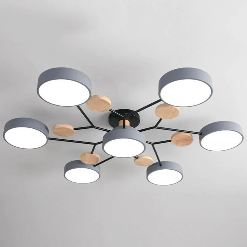 Contemporary Semi-Flush LED Ceiling Lamp