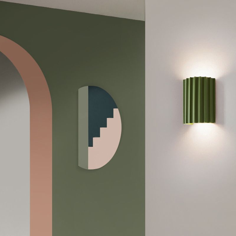 Colourful Resin Wall Light – Contemporary Half-Round Design