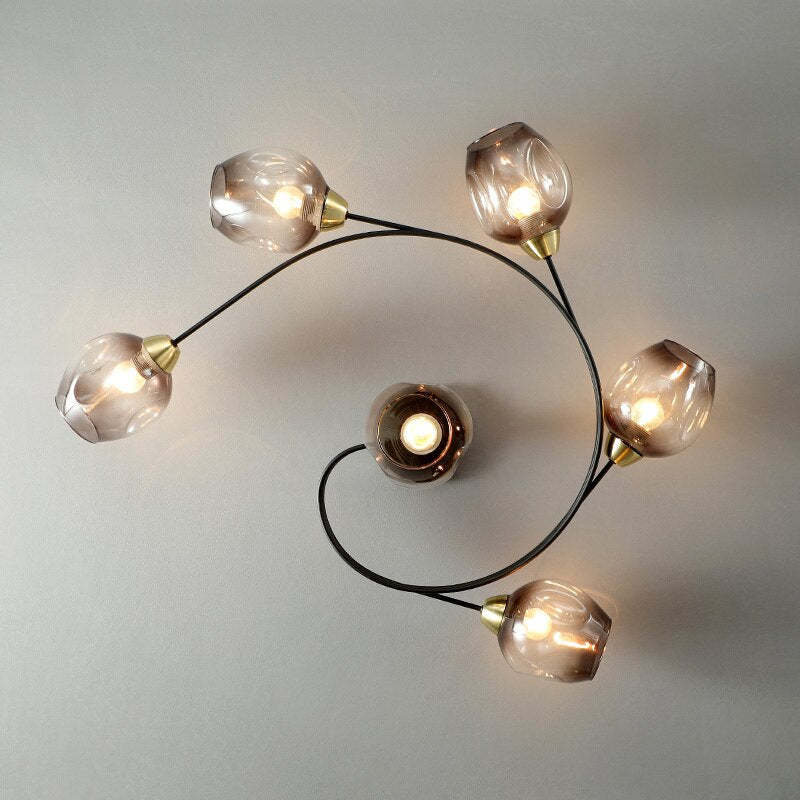 Stylish Glass Ceiling Fixture – Flush Mount Ceiling Light