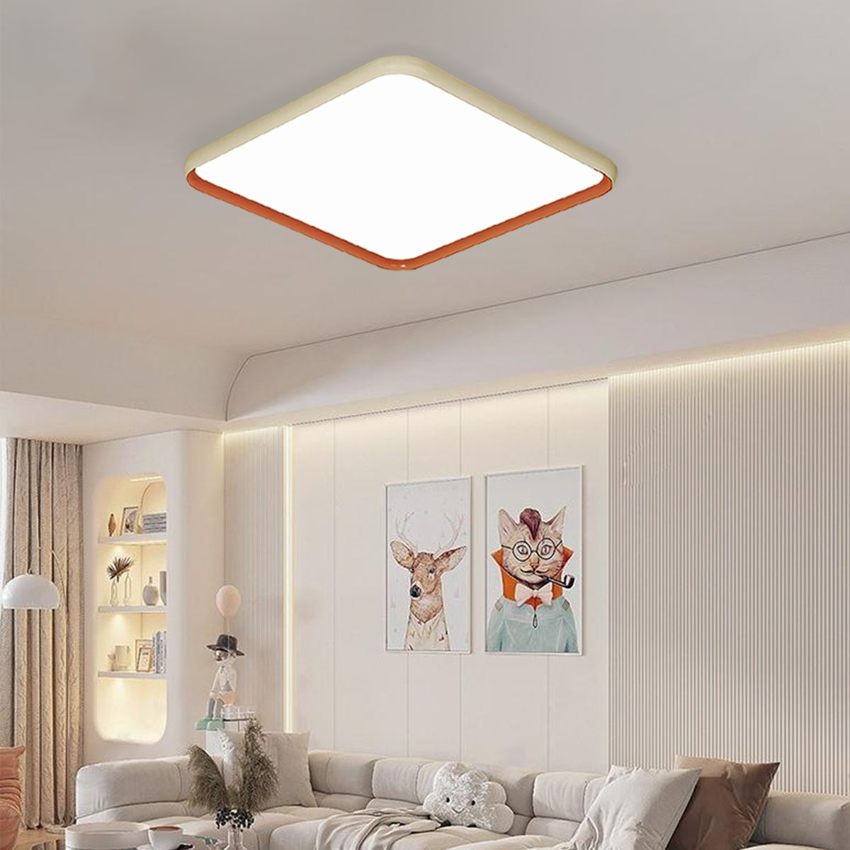Modern Dimmable LED Flush Mount Ceiling Light – Available in 3 Sizes