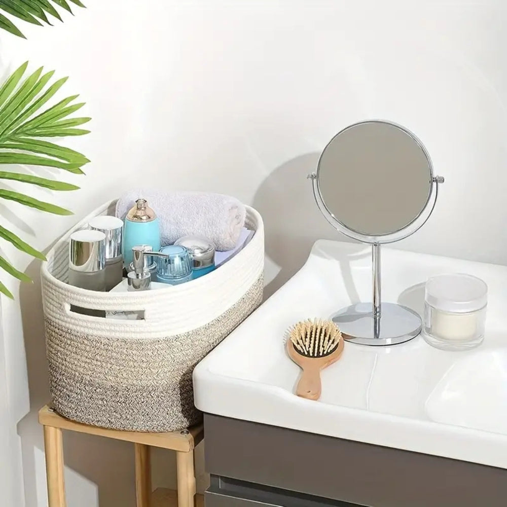 Soft Woven Cotton Rope Basket | Durable Storage Basket
