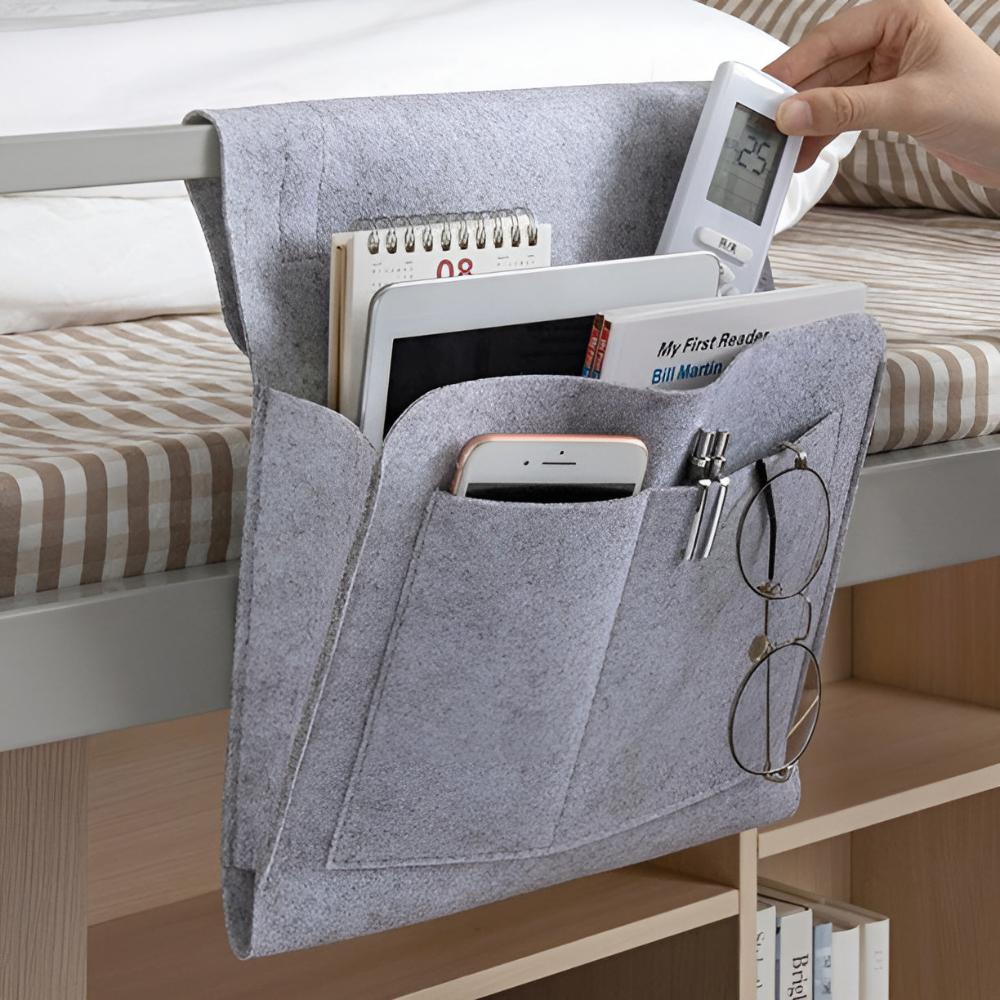 Multi-Pocket Bedside Organizer | Functional Nightstand Storage