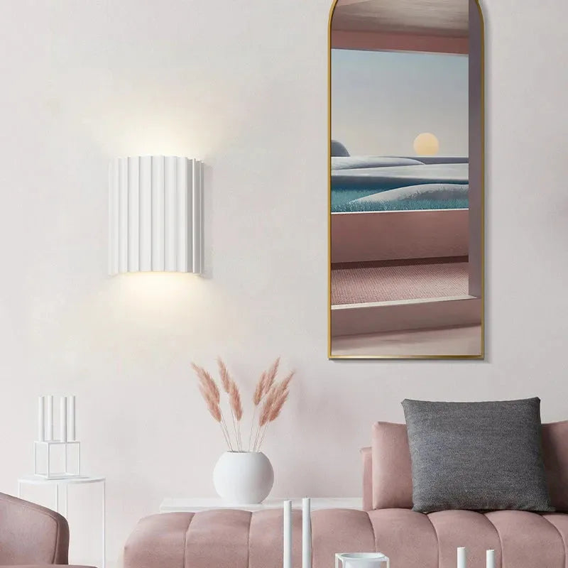 Colourful Resin Wall Light – Contemporary Half-Round Design